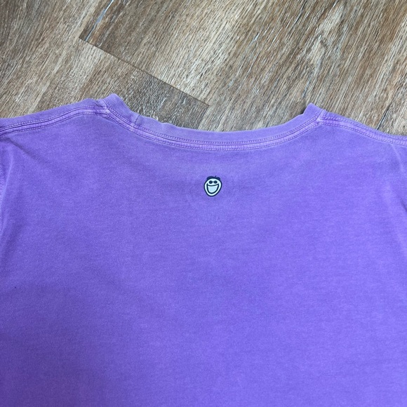 Life is Good Long Sleeve Crew Neck Tee Powder Room Size Large Purple - Picture 11 of 11